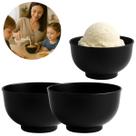 2 Tigelas Bowl Oriental 400ml Melamina Preta Japonesa