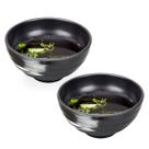 2 Tigelas Bowls 16cm Preto 700ml Melamina Gourmet Mix