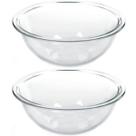 2 Tigelas de Vidro Marinex Plus Astral 1,5L Potes Redondos Transparentes Bowls sem Tampa