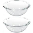 2 Tigelas de Vidro Marinex Plus Astral 1,5L Potes Redondos Transparentes Bowls sem Tampa
