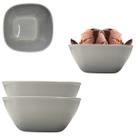 2 Tigelas Quadrada Bowl em Melamina Pote Cinza 300ml 2 Tigelas Quadrada Bowl em Melamina Pote Cinza 300ml