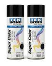 2 Tinta Aerossol Preto Fosco Tekbond