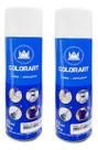 2 Tinta Spray Branco Perolado Metálico Colorart 300ml
