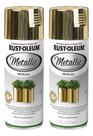 2 Tinta Spray Metálica Rust Oleum Decorativa Metallic Cores