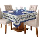 2 Toalhas de Mesa Oxford Estampada 1,45m x 1,45m Festa Buffet para 4 Cadeiras Quadrada
