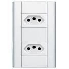 2 Tomadas 20a 250 Volts Com Placa Modulare - 1434 - Fame 2 Tomadas 20a C-placa Modular Fame 1434.