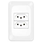 2 Tomadas 2p+t 10 Ampères 4x2 - Lgx303 - Pial 2 Tomadas 2p+t 10a 4x2 Pial Pop - Lgx303 - Pial