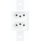 2 Tomadas 2p+t 10a 250 Volts Distanciadas Blanc - 1337 - Fame 2 Tomadas 10a S-placa Blanc 1337 Fame