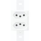2 Tomadas 2P+T 10A 250 Volts Distanciadas Blanc - 1337 - FAME