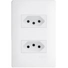 2 Tomadas 2p+t 10a 250 Volts Distanciadas Habitat - 2309 - Fame 2 Tomadas 10a C-placa Habit2309 Fame