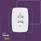 2 Tomadas 2P+T 10A C/Placa 4x2 Branca Ideale Pluzie