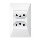 2 Tomadas 2p+t 10a Distanciadas Sistema Externo Fame 1047 Branco 220V 2 Tomadas 2p+t 10a Distanciadas Sistema Externo Fame 1047 Branco 220V