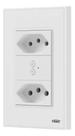2 Tomadas 2p+t 10a Inteligentes Wi-fi 4x2 Brancas 4x2 Fame Branco