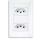2 Tomadas 2p+t Distanciados 10a 250 Volts Evidence - 2915 - Fame 2 Tomadas 2p+t Distanciados 10a Evidence - 2915 - Fame