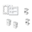 2 Tomadas Coaxial Para Tv e 2 Tomadas Rj45 Internet com Placa 4x4 - Fame