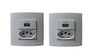 2 Tomadas Dupla Para Móveis Margirius 10/20a + Usb - Branca 2 Tomadas Dupla Para Móveis Margirius 10/20a + Usb - Branca