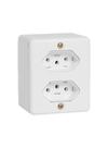 2 Tomadas Fixas Sobrepor Bipolar 2P + T 20A 250V Ilumi (63121)