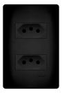 2 Tomadas Preta 2p+t Dist 20a/250v C/p Shp - Fame