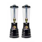2 Torre Chopp Cerveja 3,5 L C/ 2 Refil Giratória Preta Duff