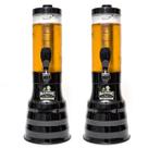 2 Torres de Chopp 2.2 Litros 4 Refil Base Giratória 360 alça