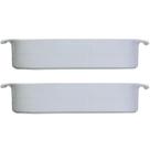 2 Travessas de Porcelana Germer Branca 2,5L 30x21cm Assar e Servir Retangular