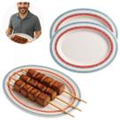 2 Travessas Prato Oval 30cm Melamina P/ Petiscos e Sushi 2 Travessas Prato Oval 30cm Melamina P/ Petiscos e Sushi