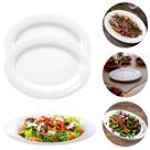 2 Travessas Prato Oval em Melamina Para Porções 22,5cm