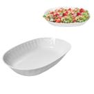 2 Travessas Tigela Saladeira Oval Melamina Branca Melamina