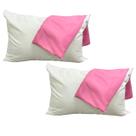 2 Travesseiro Infantil + 2 Fronha Rosa Macia Antialérgica