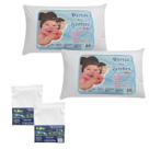 2 Travesseiros Baby Infantil 30x45 Com 2 Capas Impermeável 2 Travesseiros Baby Infantil 30x45 Com 2 Capas Impermeável
