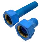 2 tubete adaptador tubo 3/4x1 cavalete entrada azul tbt34az