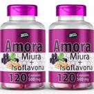2 un Amora Miu ra Iso flavo na 120 Cápsulas 500mg Natu Ervas Sem Sabor