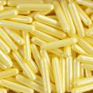 2 Un Confeito comestível Sugar Rods Amarelo Perolizado 20mm