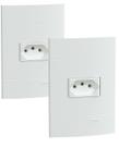 2 un Conjunto de Tomada Branco Fosco 10A 250V SCHNEIDER