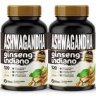 2 un Ginseng Puro Ashwagandha Natural Suplemento Indiano 120 Cáps Forma Suprema