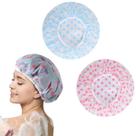 2 Un Touca De Banho Plástico Impermeável Reutilizável Estampada 2 Un Touca De Banho Plástico Impermeável Reutilizável Estampada