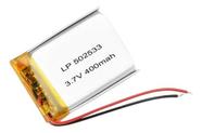 2 Unidades 502533 400 Mah 2 Fios 3,7v -