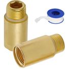 (2 unidades) Atualize o adaptador de encanamento para tubos de latão 1/2 NPT M x F (2 unidades) Atualize o adaptador de encanamento para tubos de latão 1/2 NPT M x F