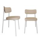 2 Unidades Cadeira Alloa fixa C/4 Pés 50 X 44,7 X 83,8 cm Pés Brancos