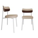 2 Unidades Cadeira Alloa fixa C/4 Pés 50 X 44,7 X 83,8 cm Pés Brancos
