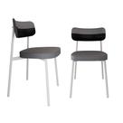 2 Unidades Cadeira Alloa fixa C/4 Pés 50 X 44,7 X 83,8 cm Pés Brancos