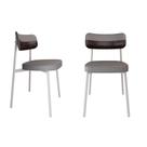 2 Unidades Cadeira Alloa fixa C/4 Pés 50 X 44,7 X 83,8 cm Pés Brancos