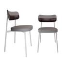 2 Unidades Cadeira Alloa fixa C/4 Pés 50 X 44,7 X 83,8 cm Pés Brancos