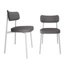 2 Unidades Cadeira Alloa fixa C/4 Pés 50 X 44,7 X 83,8 cm Pés Brancos