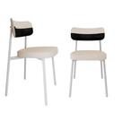 2 Unidades Cadeira Alloa fixa C/4 Pés 50 X 44,7 X 83,8 cm Pés Brancos