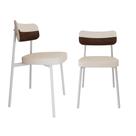 2 Unidades Cadeira Alloa fixa C/4 Pés 50 X 44,7 X 83,8 cm Pés Brancos