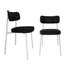 2 Unidades Cadeira Alloa fixa C/4 Pés 50 X 44,7 X 83,8 cm Pés Brancos