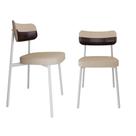 2 Unidades Cadeira Alloa fixa C/4 Pés 50 X 44,7 X 83,8 cm Pés Brancos