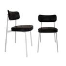 2 Unidades Cadeira Alloa fixa C/4 Pés 50 X 44,7 X 83,8 cm Pés Brancos
