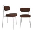 2 Unidades Cadeira Alloa fixa C/4 Pés 50 X 44,7 X 83,8 cm Pés Brancos